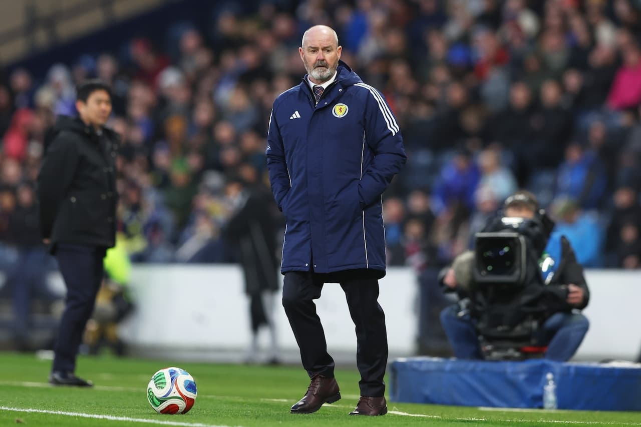 Scotland head coach Steve Clarke during a friendly match, the man behind the shock World Cup call-up of teenager Tyler Fletcher.